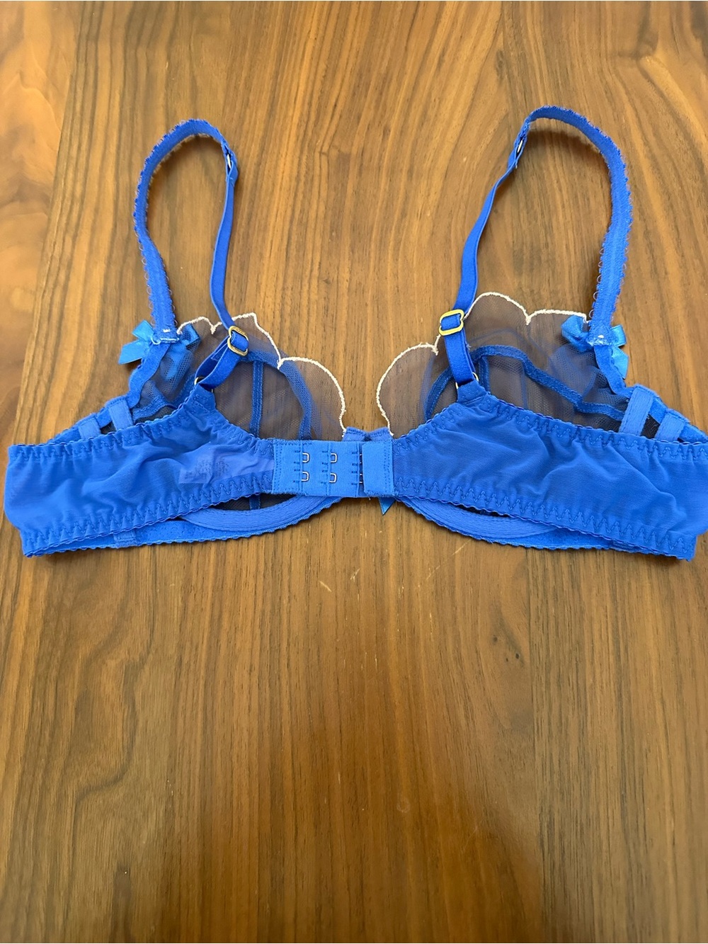 Classic Agent Provocateur ‘Lorna’ Bra & Brief Set in Blue/Peach 36A - Picture 5 of 8